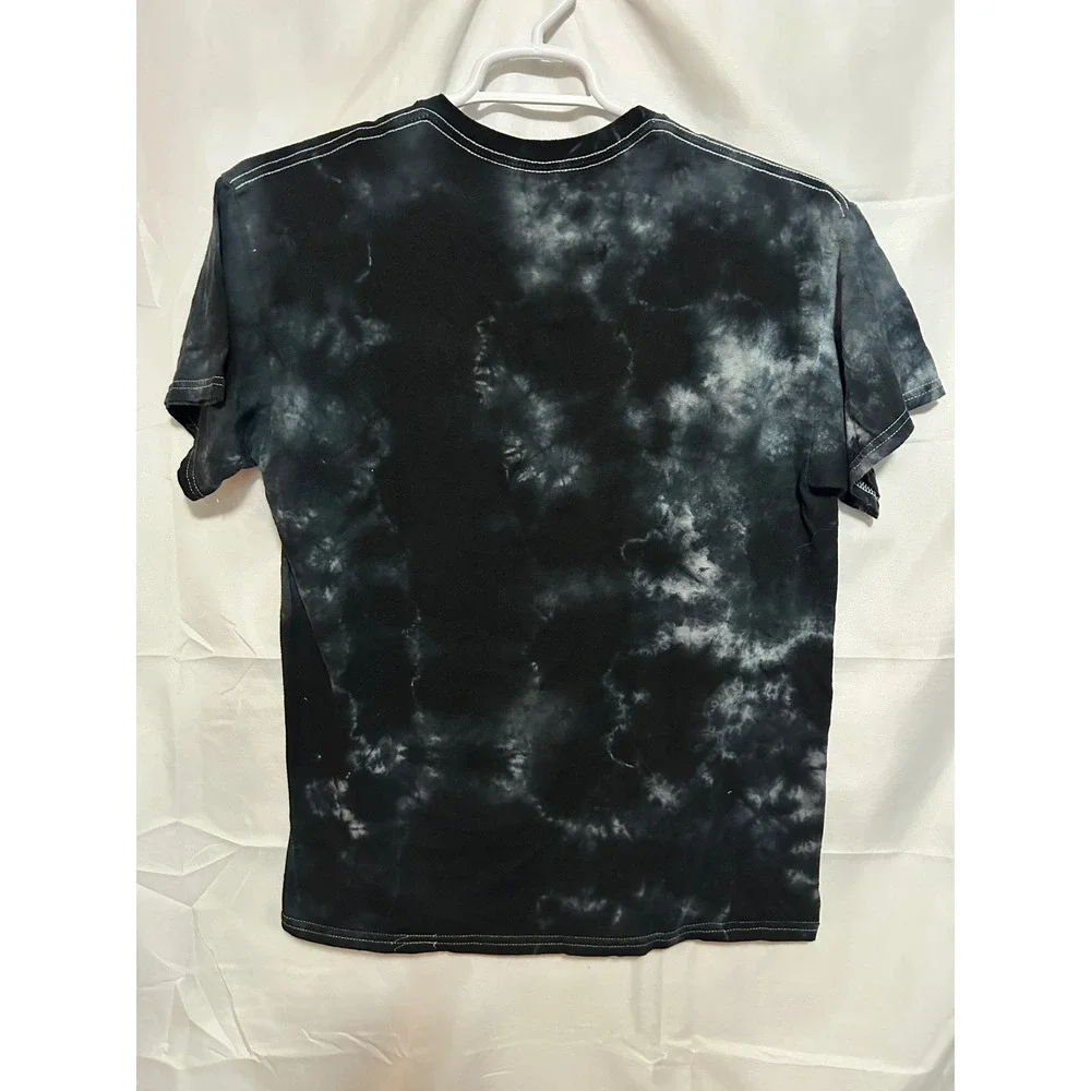 Fake Nerd UR DED Anime Girl Tie Dye Graphic T-Shirt‎ Mens Large Black Grey